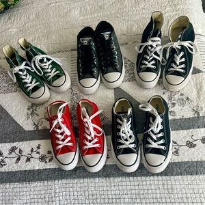 👟 Converse Chuck Taylor All Star Bundle Lot | High Top + Low Top Sneakers | Sz 6